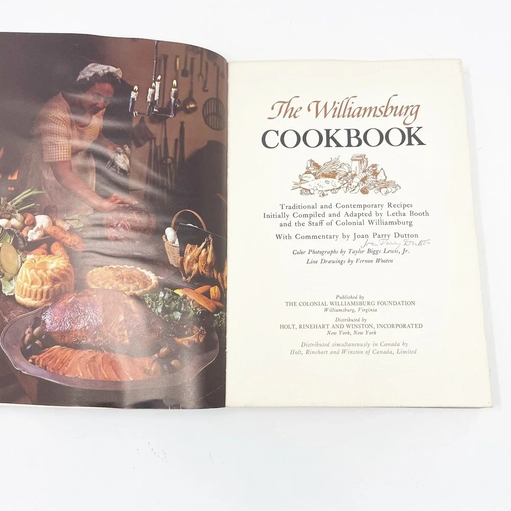 Vintage Colonial Williamsburg Cookbook 1973 Softcover Tavern Recipes Comfort